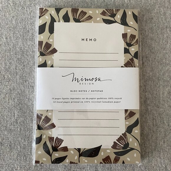 NWT Mimosa Design Simone's Notepad Floral Patterned Notepad - Picture 1 of 8